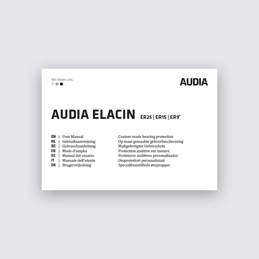 Audia Gebrauchsanleitung Elacin ER