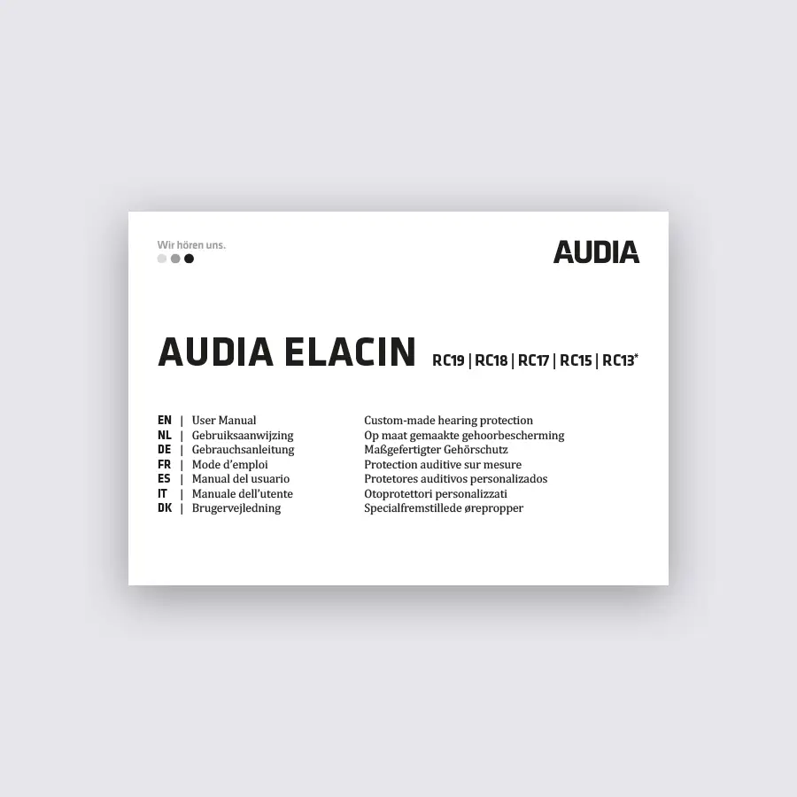 Audia Gebrauchsanleitung Elacin RC