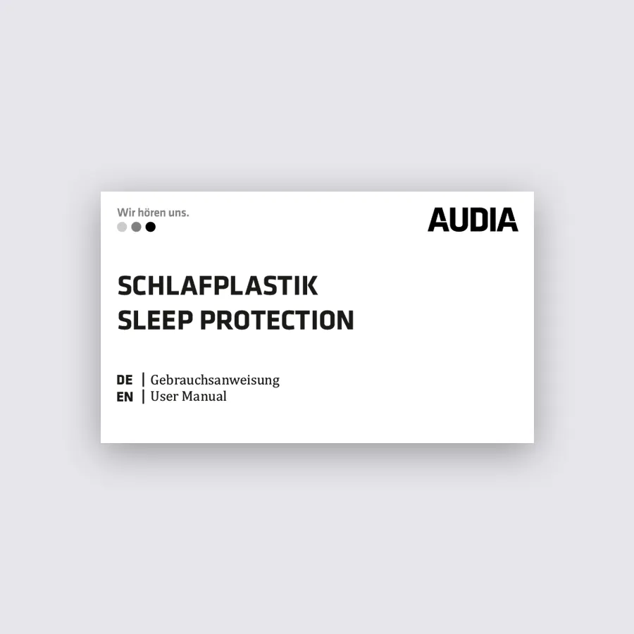 Audia User manual Sleep Protection
