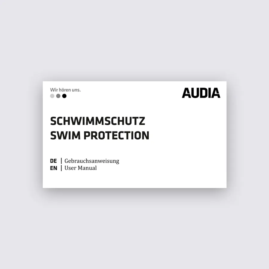 Audia User manual Swim Protection